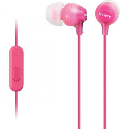Earphones Sony MDREX15APPI.CE7, Closed, Mic, Pink