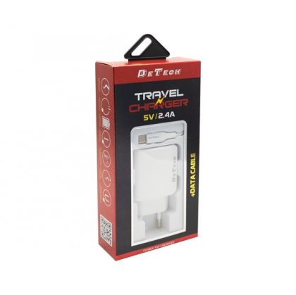 USB Charger 2x +Micro USB cable 1m, 2.4A, 14140