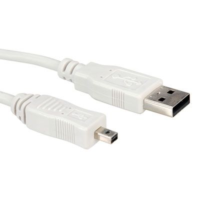 Cable USB2.0 A-Mini 4pin, Fuji M,Roline 11.02.8418