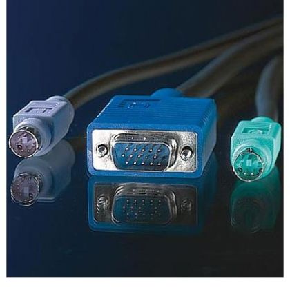 Cable KVM 1xHD15M/M, 2xPS2M/M,3m,Value 11.99.5456