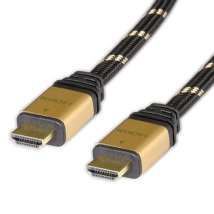Cable HDMI M-M, v1.4, 3m, Gold, Roline 11.04.5503
