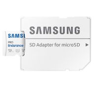 Памет Samsung 64 GB micro SD PRO Endurance, Adapter, Class10, Waterproof, Magnet-proof, Temperature-proof, X-ray-proof, Read 100 MB/s - Write 30 MB/s