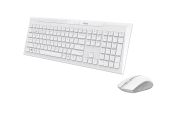 Комплект клавиатура и мишка RAPOO 8210M Multi mode, Bluetooth &2.4Ghz, Безжичен, Бял