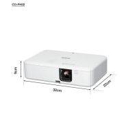Мултимедиен проектор Epson CO-FH02, Full HD 1080p (1920 x 1080, 16:9), 3000 ANSI lumens, 16 000:1, USB 2.0, HDMI, Android TV, Lamp warr: 24 months, White