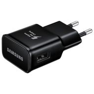USB-A Charger, 15W Samsung + Type C Cable, Black