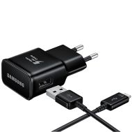 USB-A Charger, 15W Samsung + Type C Cable, Black