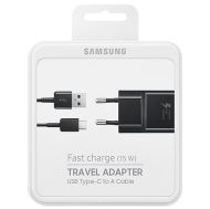 USB-A Charger, 15W Samsung + Type C Cable, Black