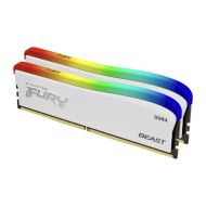 Памет Kingston FURY Beast White RGB 32GB(2x16GB) DDR4 PC4-28800 3600MHz CL18 KF436C18BWAK2/32