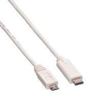 Cable USB2.0 C-Micro B, M/M, 2m, White, 11.99.9021