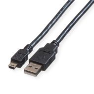 Cable USB2.0 A-Mini 5pin, 0.8m, Roline 11.02.8708