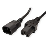 Power cable C14 to C15 extension, 0.5m, 19.99.1120