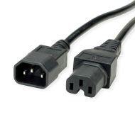 Power cable C14 to C15 extension, 1m, 19.99.1121
