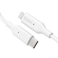 Кабел за зареждане/Дата HAMA, USB-C - Type-C/Lightning, 1м, бял