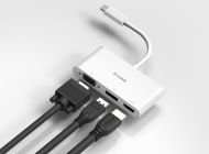 USB хъб D-Link 3-in-1 USB-C to HDMI/VGA/DisplayPort Adapter