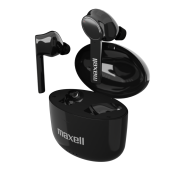 Блутут слушалки-тапи Maxell Bass13 TWS, Докинг кутийка, True Wireless, Bluetooth 5.0, Черни