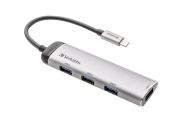 USB хъб Verbatim USB-C Multiport Hub 4-Port USB 3.2 Gen 1 Type A