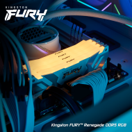 Памет Kingston Fury Renegade White RGB 32GB(2x16GB) DDR5 6400MHz CL32 KF564C32RWAK2-32