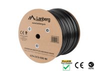 Кабел Lanberg LAN cable FTP Cat.6 305m Outdoor Solid CU Fluke Passed, black