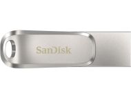 USB памет SanDisk Ultra Dual Drive Luxe, 256GB, USB 3.1 Gen 1, USB-C, Сребрист