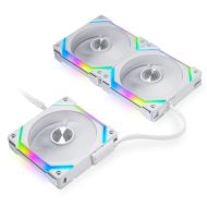 Вентилатори Lian-Li UNI SL120 V2 RGB PWM, 3 броя в комплект, Включен контролер, Бял