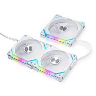 Вентилатори Lian-Li UNI SL120 V2 RGB PWM, 3 броя в комплект, Включен контролер, Бял