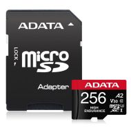 Micro SDXC 256GB Red U3 V30 Cl10+SD Adapter, Adata