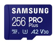 Памет Samsung 256GB micro SD Card PRO Plus with Adapter, UHS-I, Read 180MB/s - Write 130MB/s