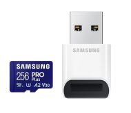 Памет Samsung 256GB micro SD Card PRO Plus with USB Reader, UHS-I, Read 180MB/s - Write 130MB/s