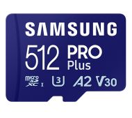 Памет Samsung 512GB micro SD Card PRO Plus with USB Reader, UHS-I, Read 180MB/s - Write 130MB/s