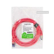 Patch cable S/FTP Cat.6a 0.25m, Red, Flex, C6A014S