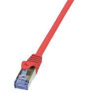 Patch cable S/FTP Cat.6a 0.25m, Red, CQ3014S