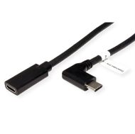 Cable USB C-C, M/F, DP1.2 4K, 2m,Roline 11.04.5496