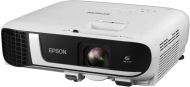 Мултимедиен проектор Epson EB-FH52, Full HD 1080p (1920 x 1080, 16:9) 240Hz Refresh, 4 000 ANSI lumens, 16 000:1, VGA, HDMI, USB, WLAN, Speakers, 36 months, Lamp: 36 months or 1 000 h, White