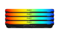 Памет Kingston FURY Beast Black RGB 128GB(4x32GB) DDR4 3200MHz CL16 2Rx8 KF432C16BB2AK4/128