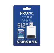 Памет Samsung 512GB SD PRO Plus + USB Reader, Class10, Read 180MB/s - Write 130MB/s
