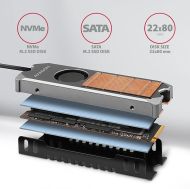Cooler for M.2 SSD,Heatsink w Fan,AXAGON CLR-M2FAN