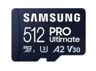 Памет Samsung 512GB micro SD Card PRO Ultimate with Adapter , UHS-I, Read 200MB/s - Write 130MB/s, U3, V30, A2