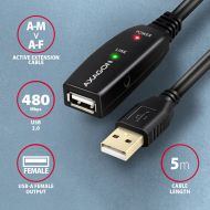 Cable USB2 A-A M/F+Repeater, 5m, AXAGON ADR-205