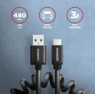 Cable USB2 A-C M/M, 0.6m, 3A, AXAGON BUCM-AM10TB