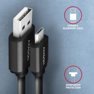 Cable USB2 A-Micro B,M/M,0.6m,AXAGON BUMM-AM10TB