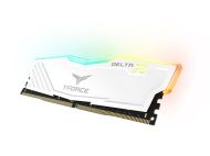 Памет Team Group T-Force Delta RGB White, DDR4, 32GB (2x16GB), 3600MHz, CL18-22-22-42, 1.35V