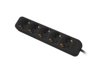 Разклонител Lanberg power strip 3m, 5 sockets, french quality-grade copper cable, black