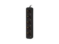 Разклонител Lanberg power strip 3m, 5 sockets, french quality-grade copper cable, black