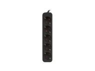 Разклонител Lanberg power strip 3m, 5 sockets, french quality-grade copper cable, black