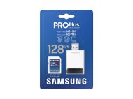 Памет Samsung 128GB SD PRO Plus + Reader, Class10, Read 160MB/s - Write 120MB/s