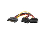 Адаптер Lanberg SATA (m) -> 2x SATA (f), cable 15cm angled