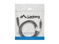 Кабел Lanberg extension cable mini jack 3.5mm M/F 3 pin 1.5m, black