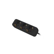 Разклонител Lanberg power strip 1.5m, 3 sockets, french quality-grade copper cable, black