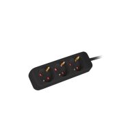 Разклонител Lanberg power strip 1.5m, 3 sockets, french quality-grade copper cable, black