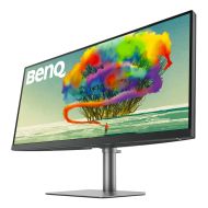 Монитор BenQ PD3420Q 34"W IPS LED 5ms 3440x1440 2K QHD, Design Mon, WQHD, AQCOL.,100% sRGB/98% P3,HDR400, B.I.,LBL,KVM, ICCsync, CAD/CAM, DualView, Contr.1000:1, 350 cd/m2, 2xHDMI,DP,USB-C(PD65W, DP Alt Mode),USB-C/USB 3.0x2, Sp.2x2.5W, HAdj., Swivel,Tilt